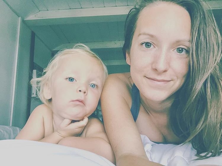 Toddler and mom