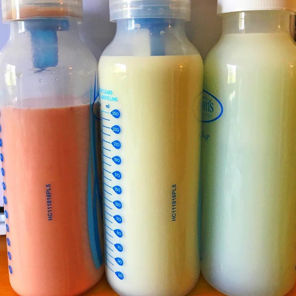 Colored breast milk