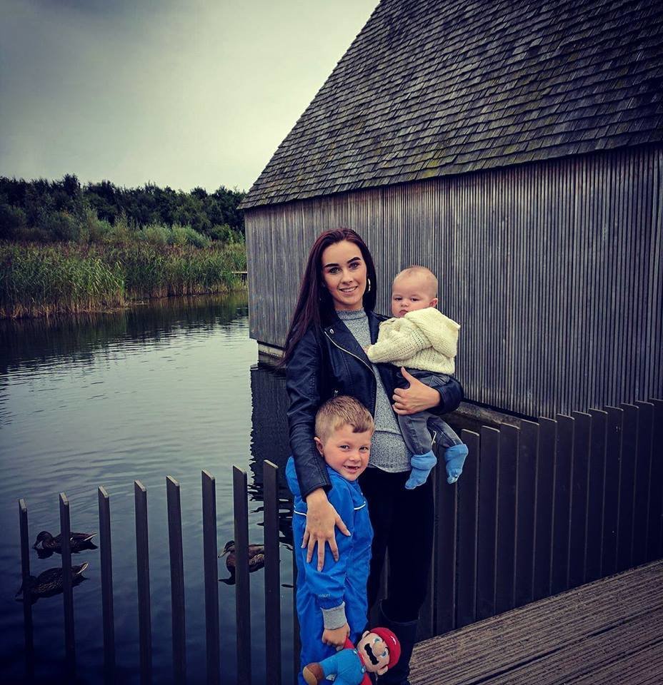 Mom and young sons