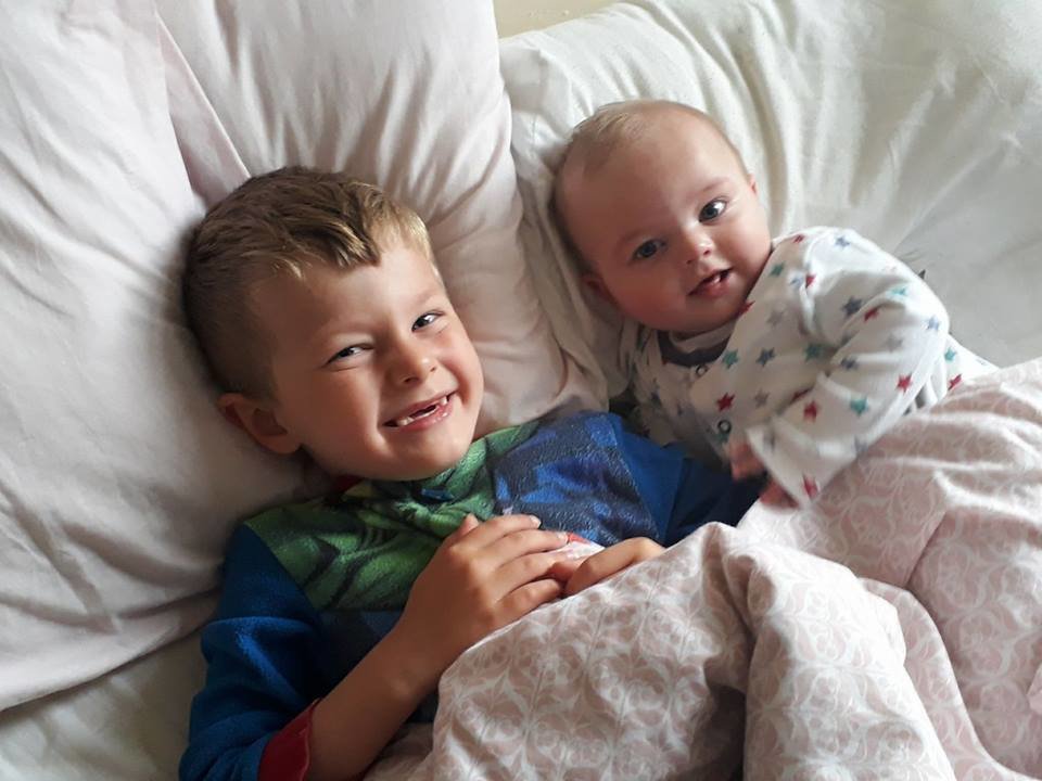 Two young brothers