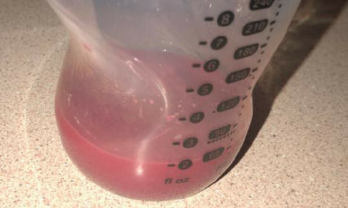 Pink breast milk