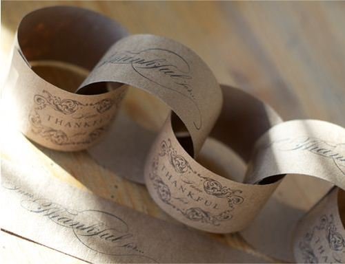 Thanksgiving printable paper chain garland