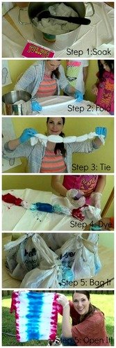 4th of July Tie Dye Kit Collage