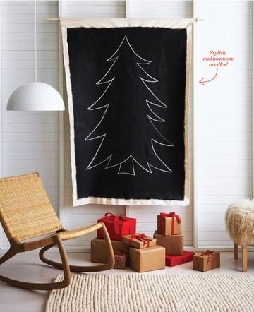 painted christmas tree canvas