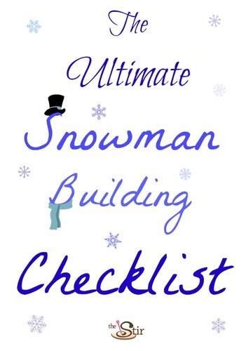 The ultimate snowman building checklist