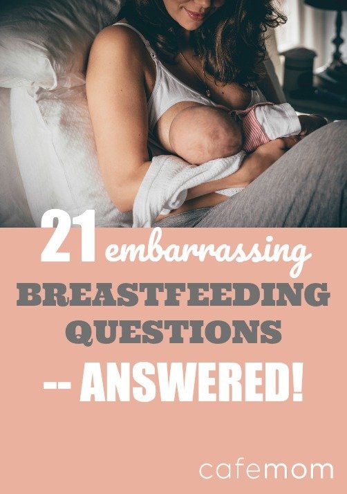 mom breastfeeding bed