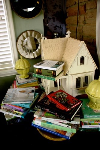 Book collection yellow urns