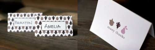 thanksgiving note cards place cards tent