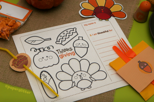 thanksgiving kids table printables