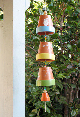 flower pot wind chimes