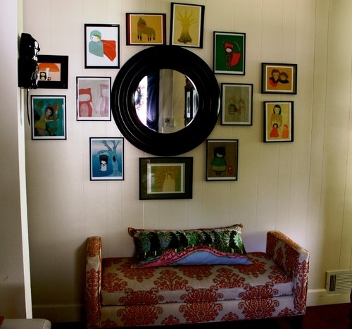 entry way art mirror
