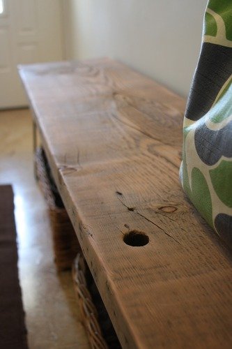 wooden bench