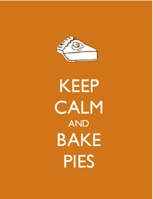 keep calm bake pies printable