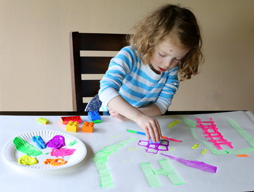 Process Art Painting with LEGO bricks
