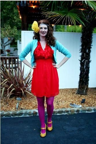 maggie mason colored tights bold outfit