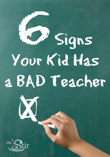signs kid bad teacher