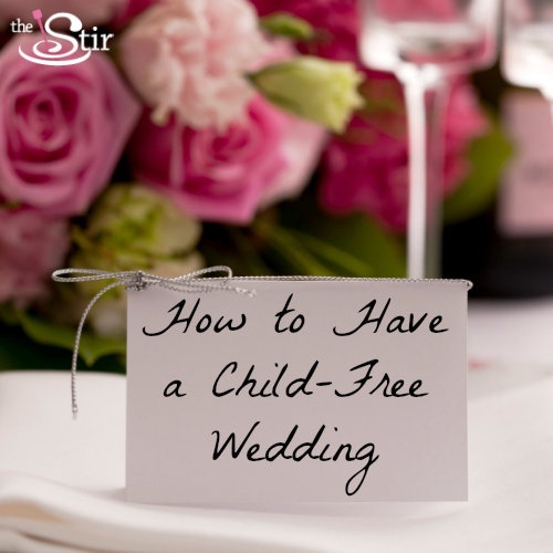 child-free wedding