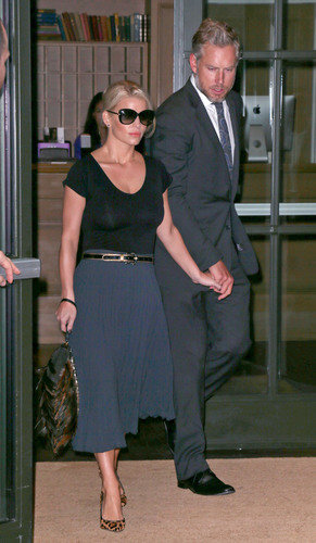 Jessica Simpson sheer top