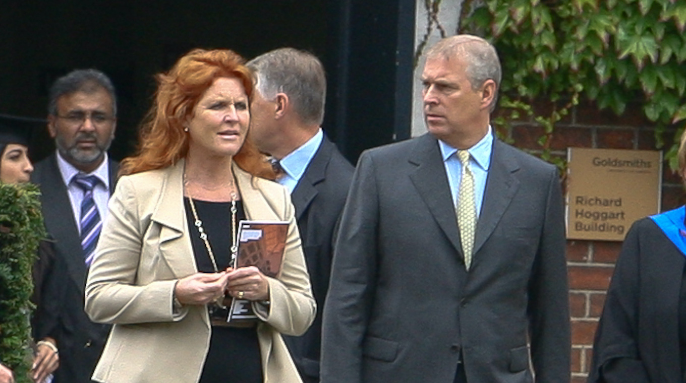 Sarah Ferguson and Prince Andrew at Princess Beatrice's graduation at Goldsmiths College in London