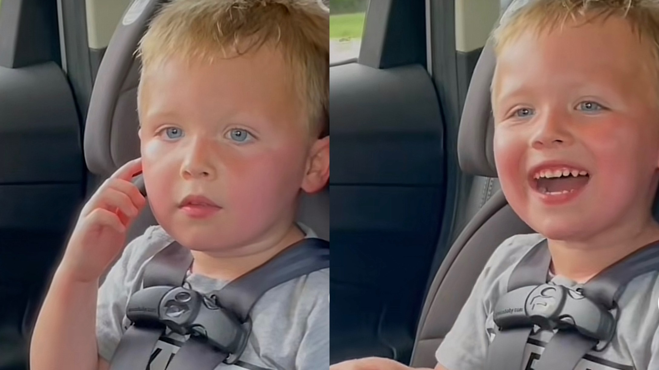 Screenshots of the 3-year-old boy on TikTok.