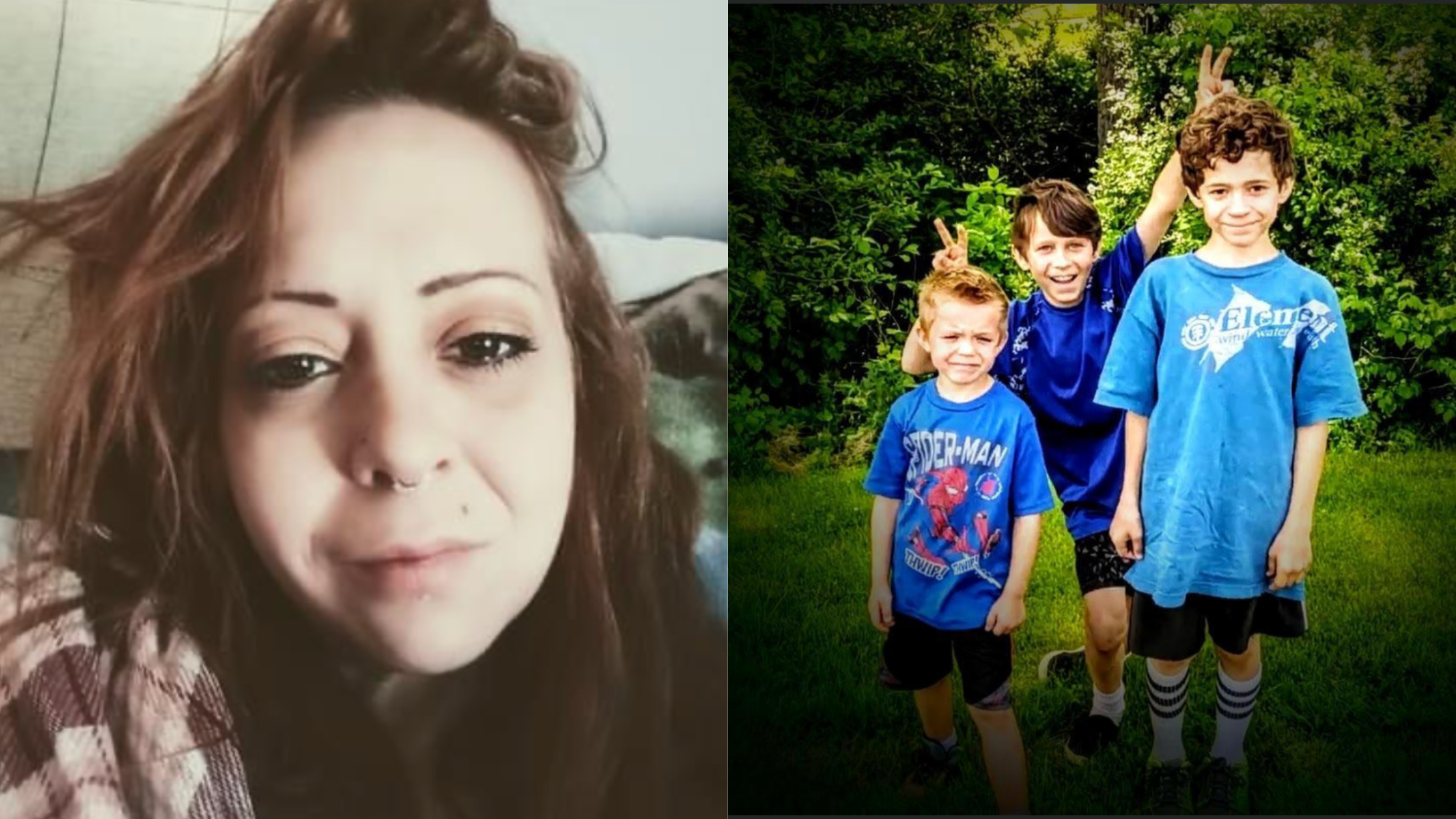 Kristen Potter and her sons