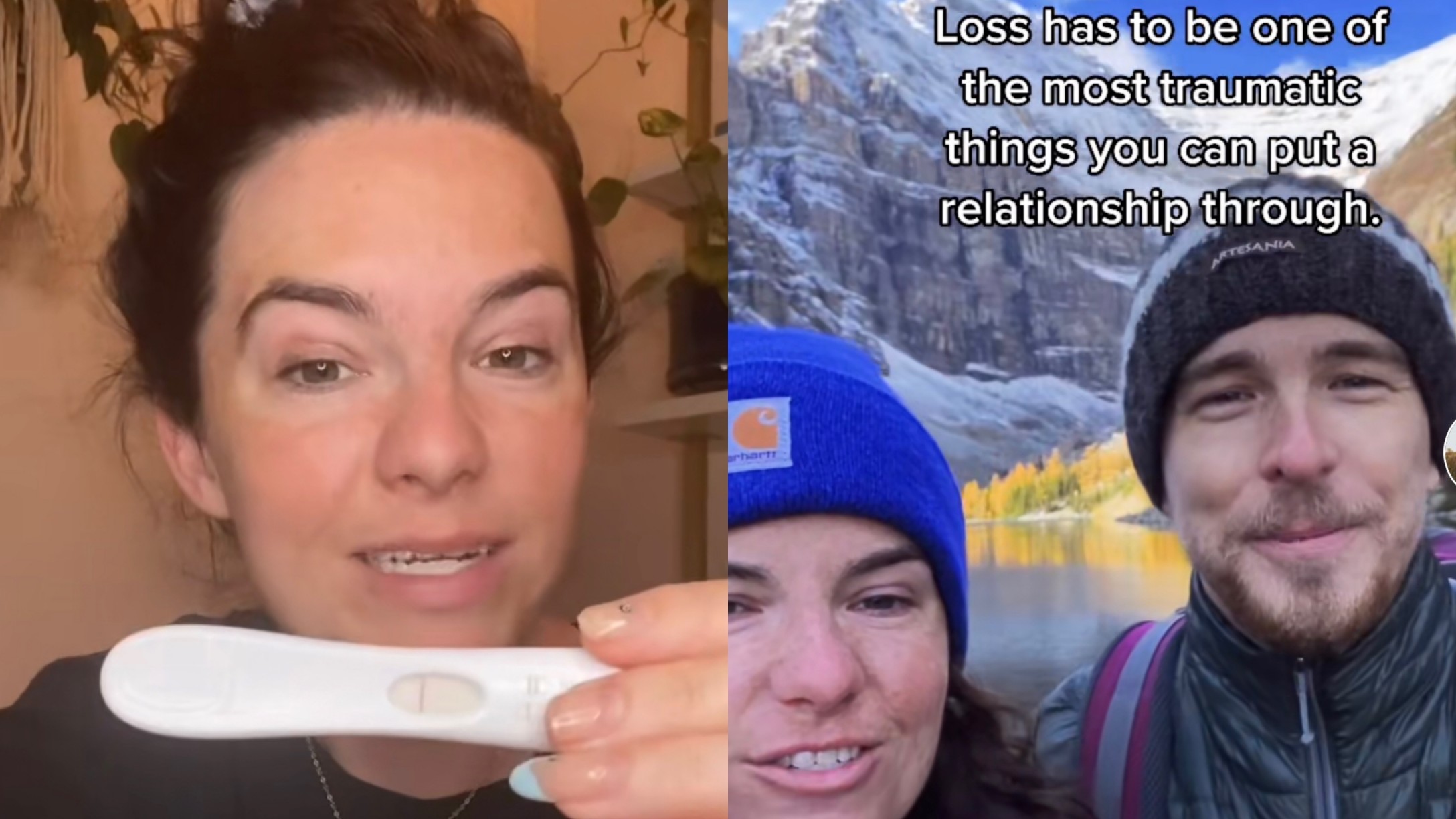 Screenshots of TikToker Sarah Johnson and her husband