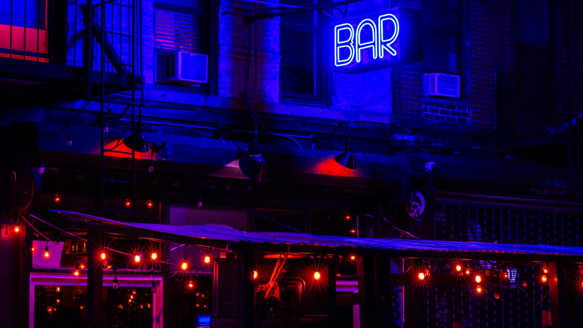 Bar at night