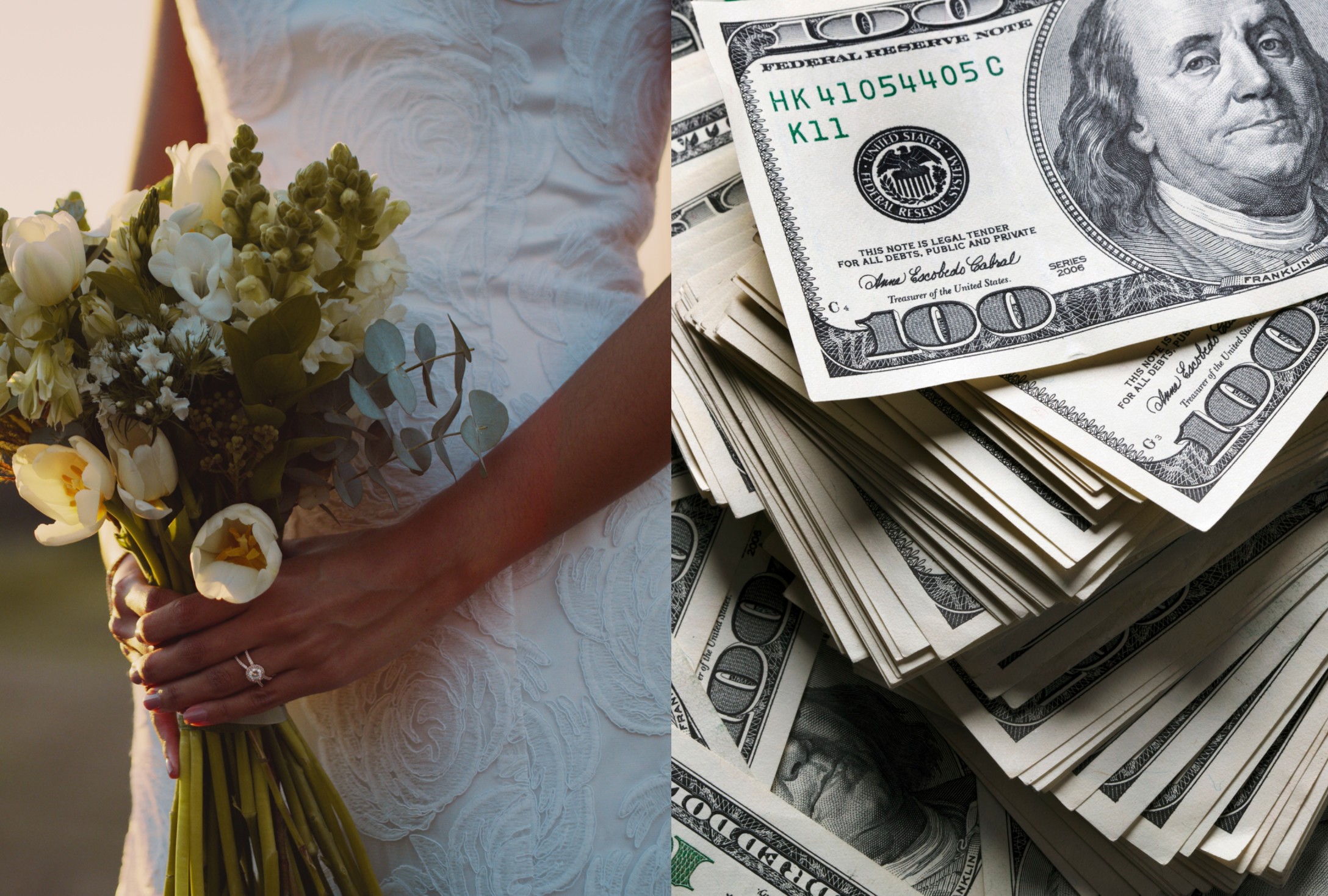 bride holding bouquet