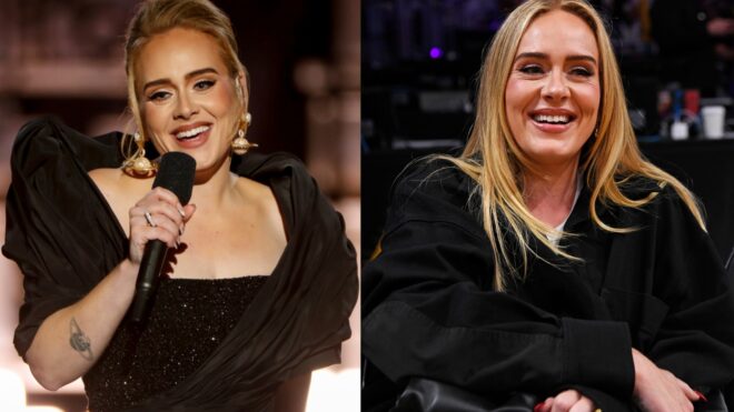 Adele performing