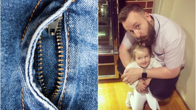 unzipped fly dad