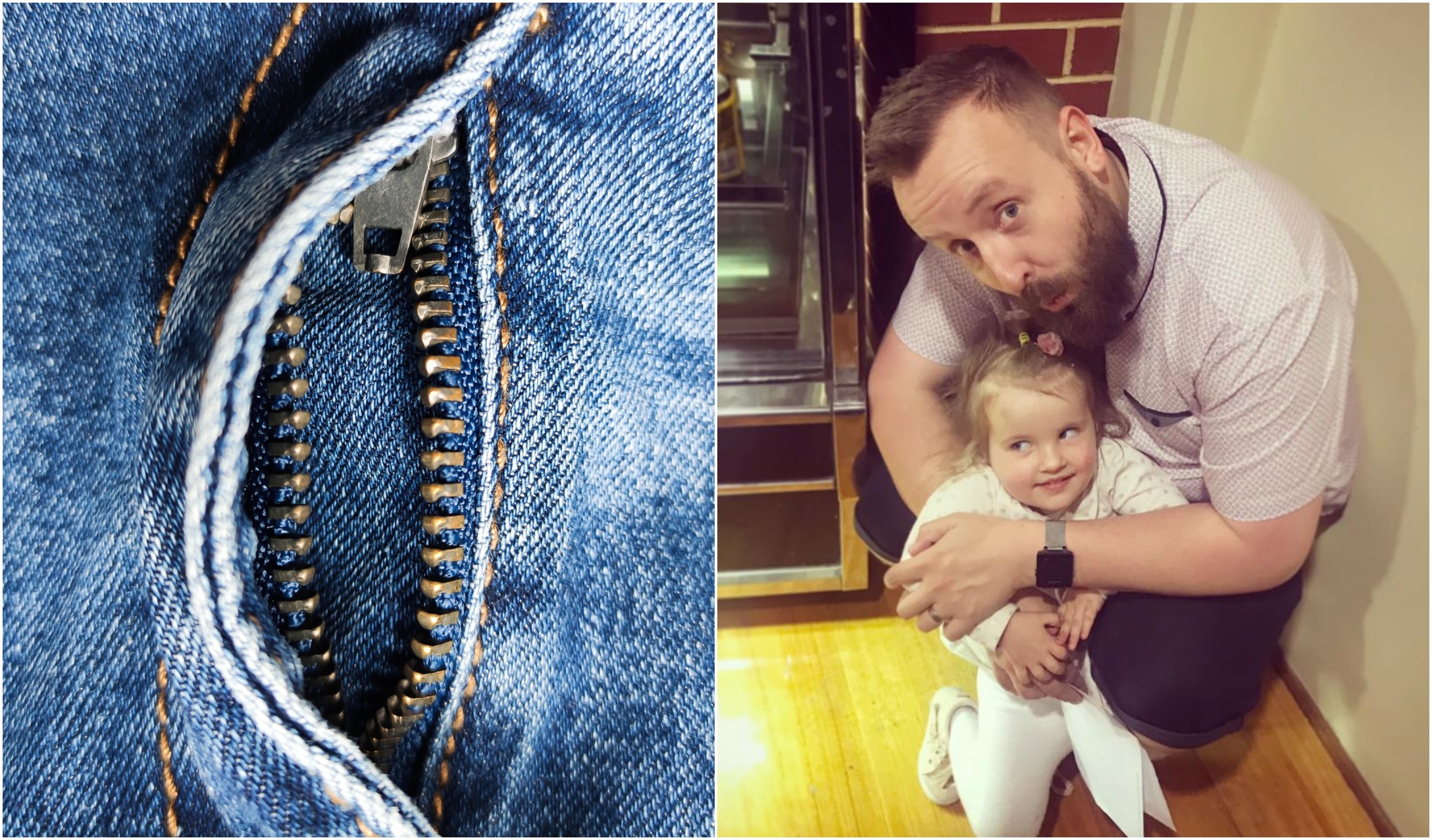 unzipped fly dad