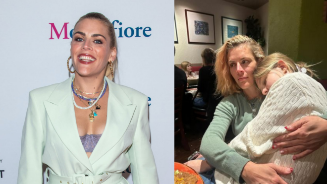 Busy Philipps Birdie cuddle