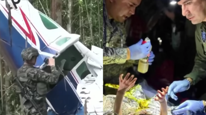 colombian jungle amazon plane crash children survived