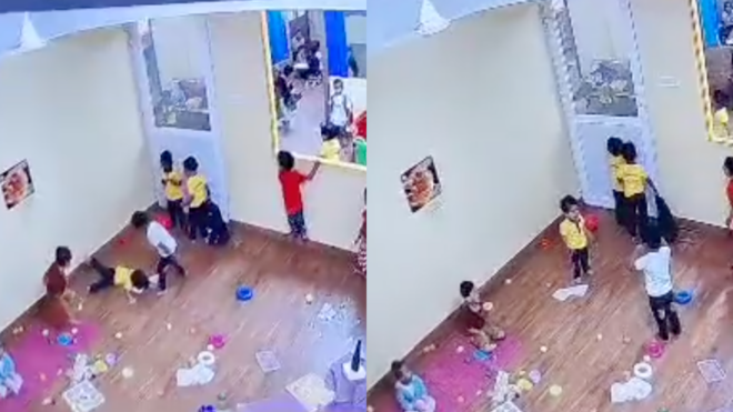 Preschool video footage of Toddler Bully