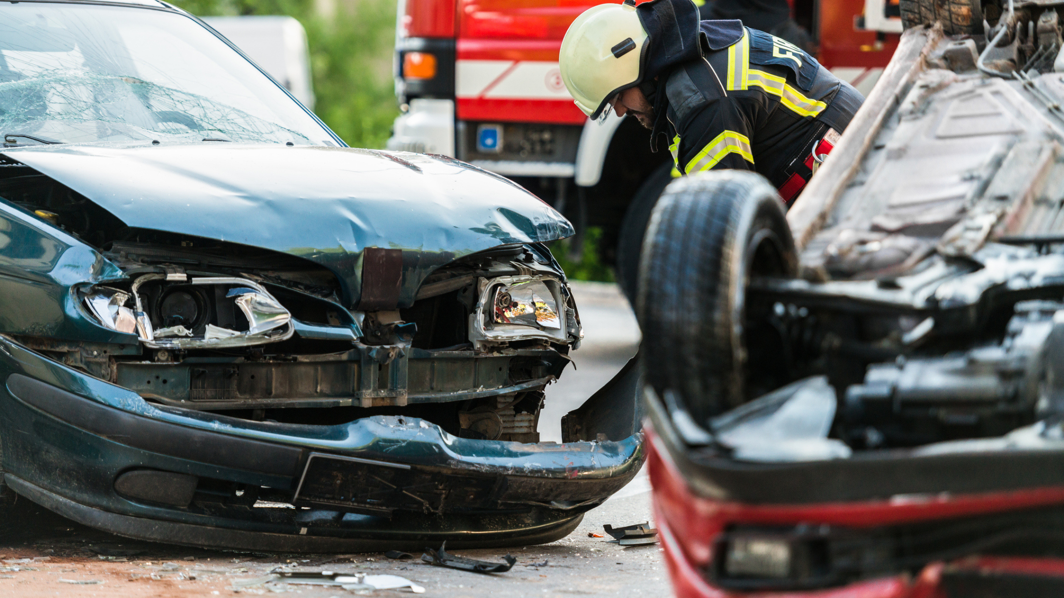 Car crash firefighter