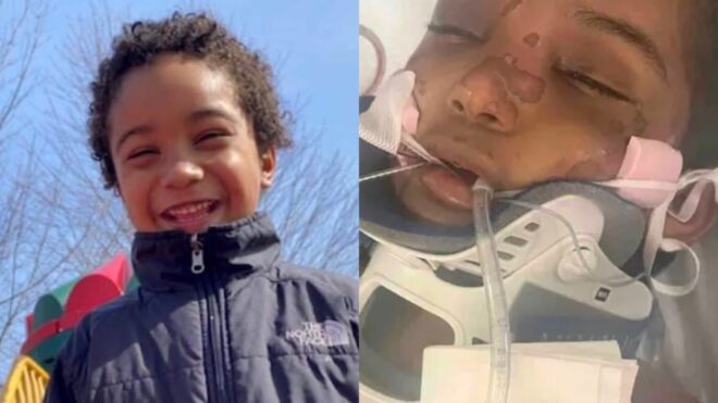 Photos of 7-year-old Javeion Riley.