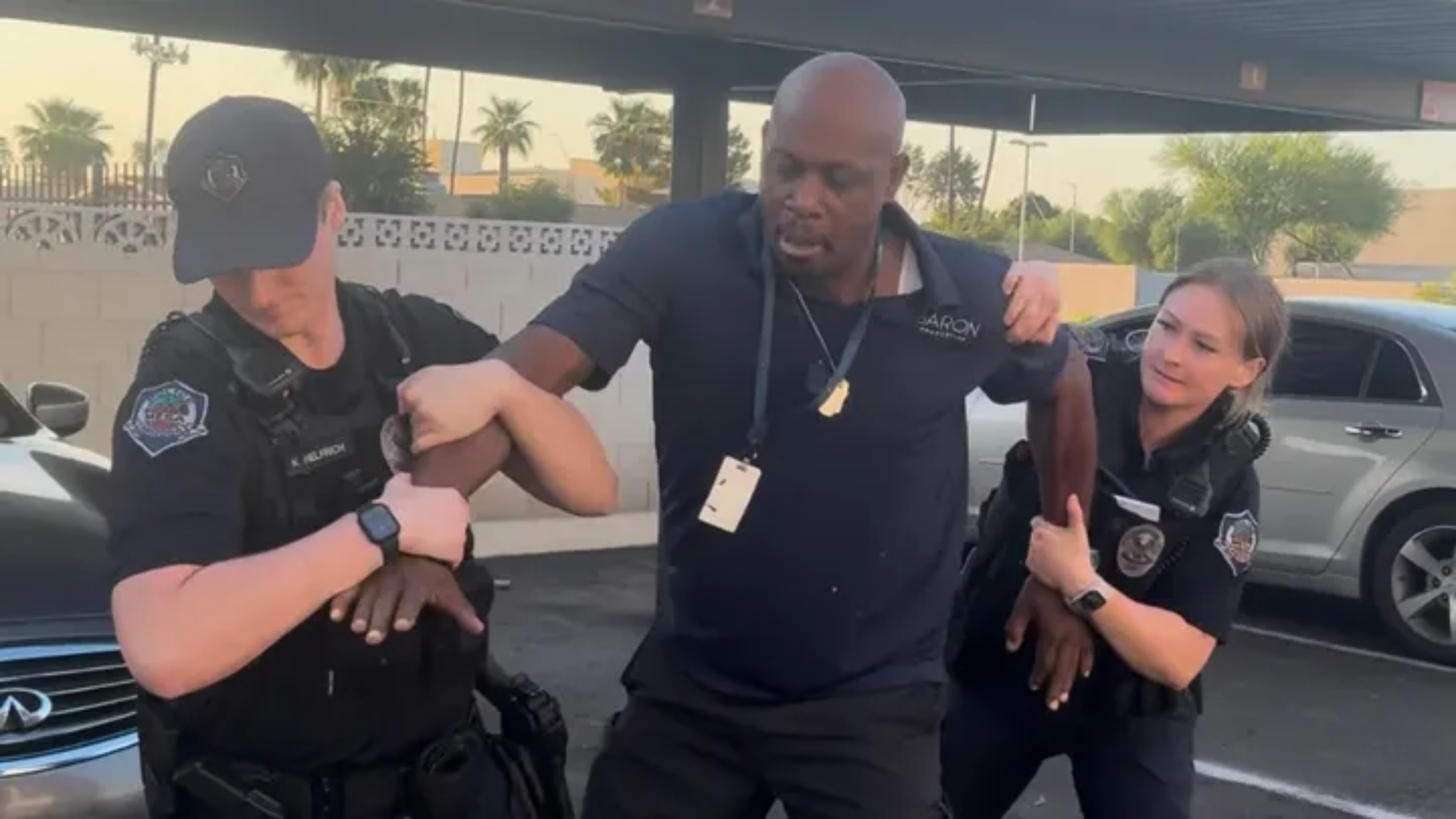 Darnay Cockrell handcuffed