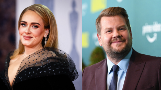 Adele and James Corden