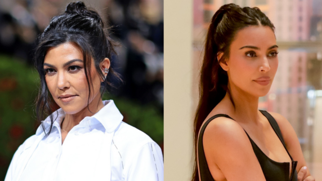 Kourtney Kardashian and Kim Kardashian