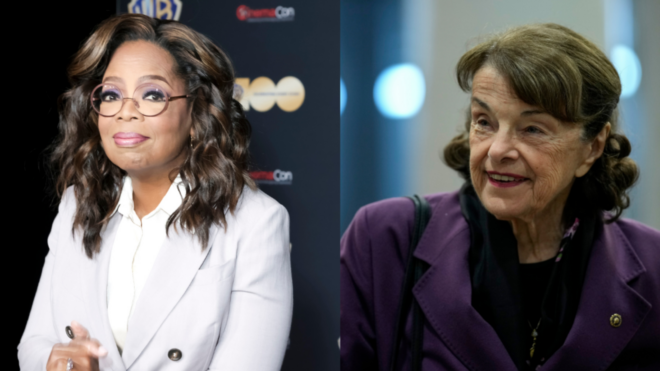Oprah Winfrey and Dianne Feinstein