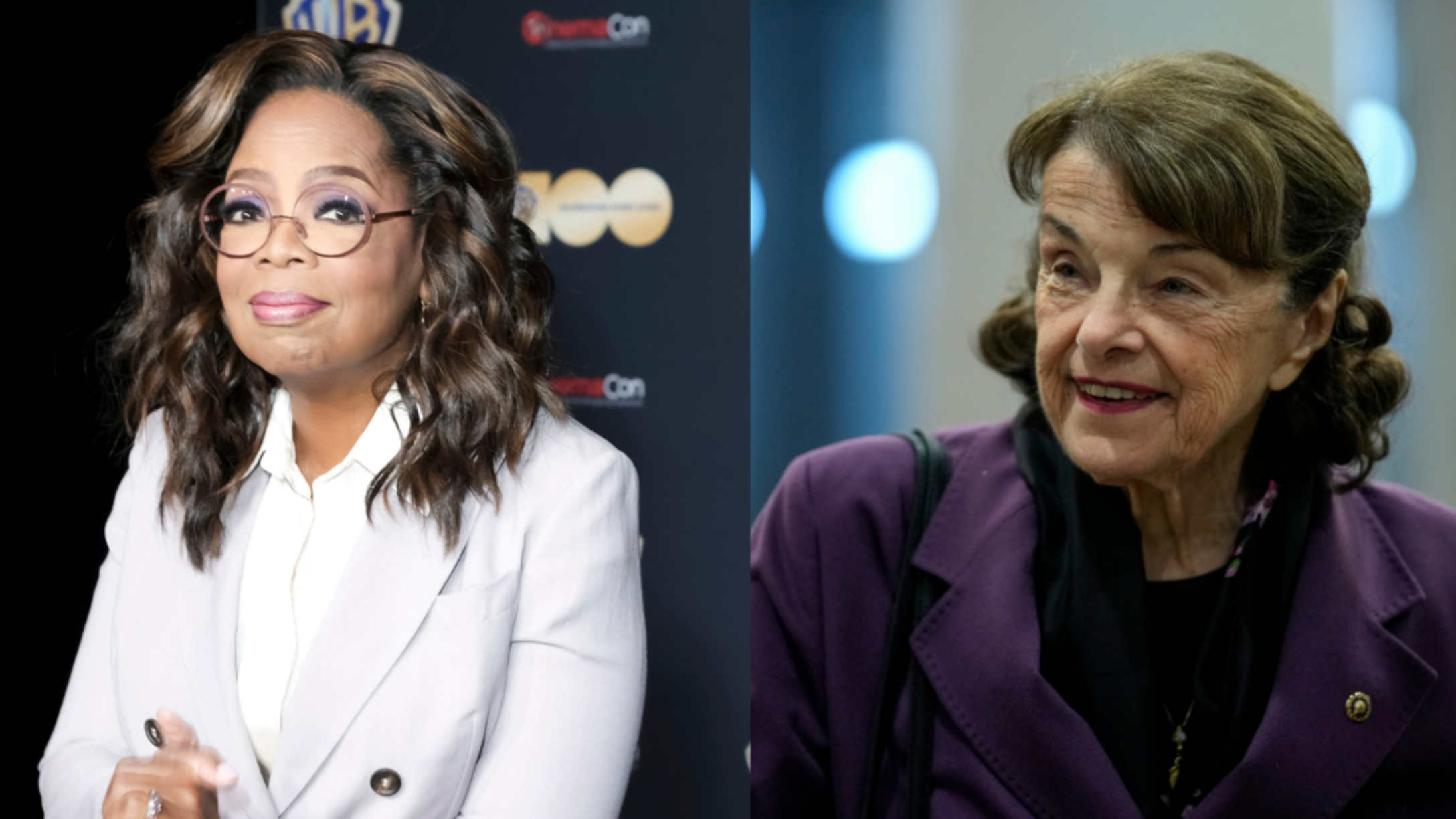 Oprah Winfrey and Dianne Feinstein