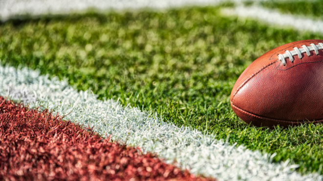 Football on field