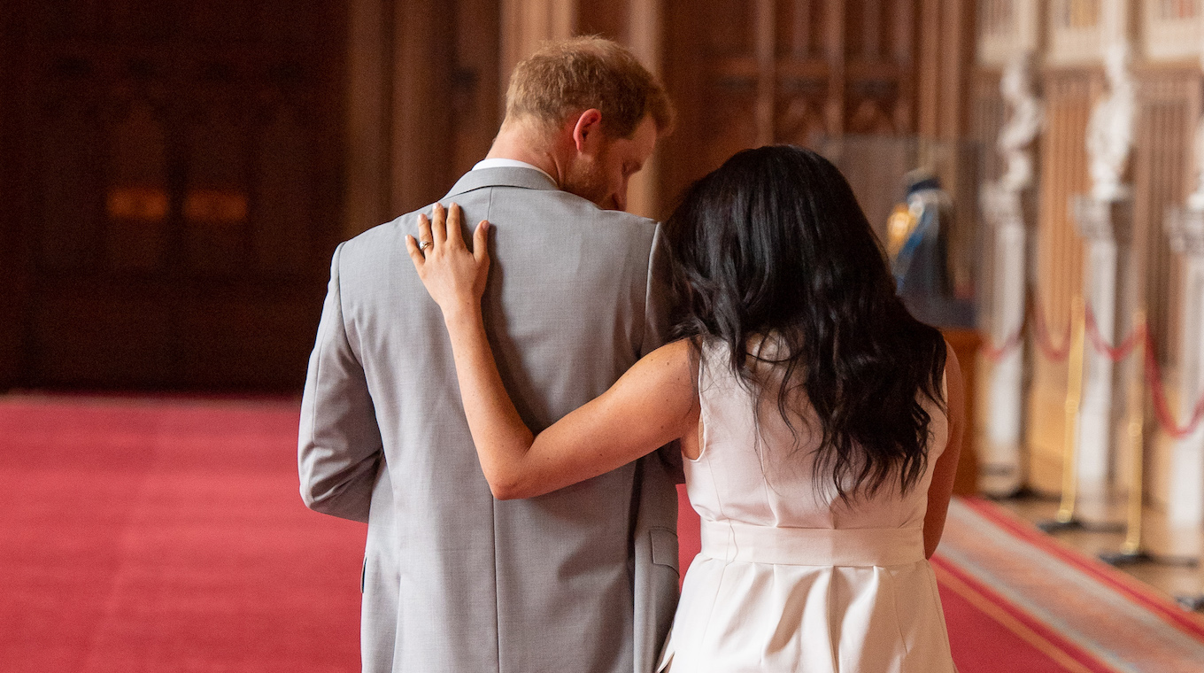 The Duke & Duchess Of Sussex Pose With Their Newborn Son