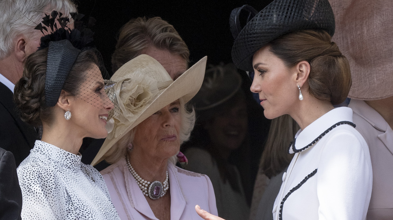 Kate Middleton and Camilla Parker Bowles with Queen Letizia of Spain
