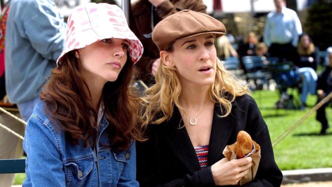 Kristin Davis and Sarah Jessica Parker in Sex and the City