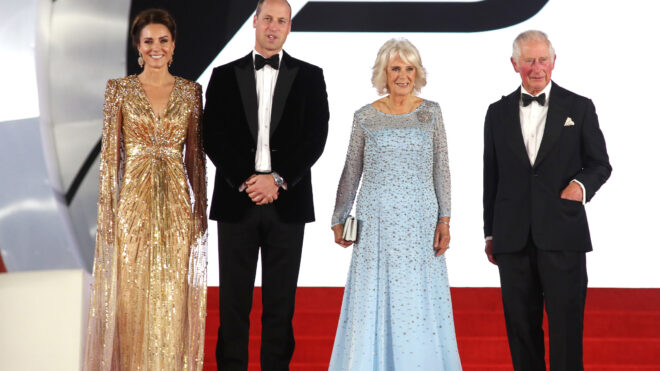 royal family at 'No Time to Die' premiere