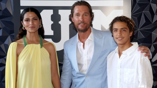 Matthew McConaughey and Camila Alves McConaughey and Levi McConaughey