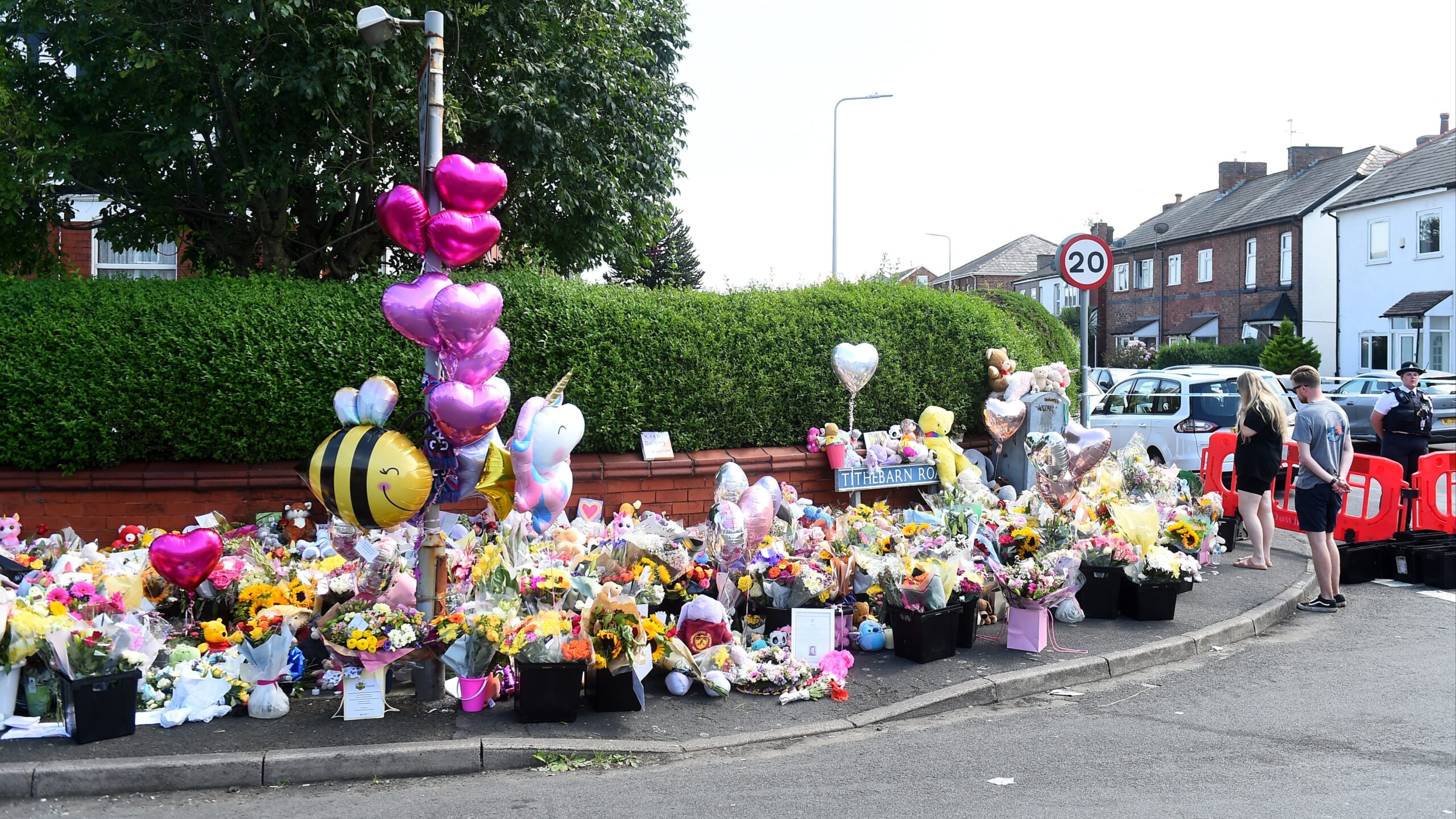 Flower tributes for victims of Southport