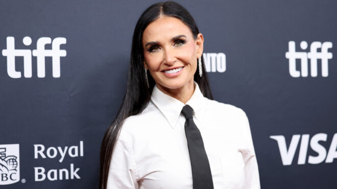 Demi Moore poses at the 2024 Toronto International Film Festival