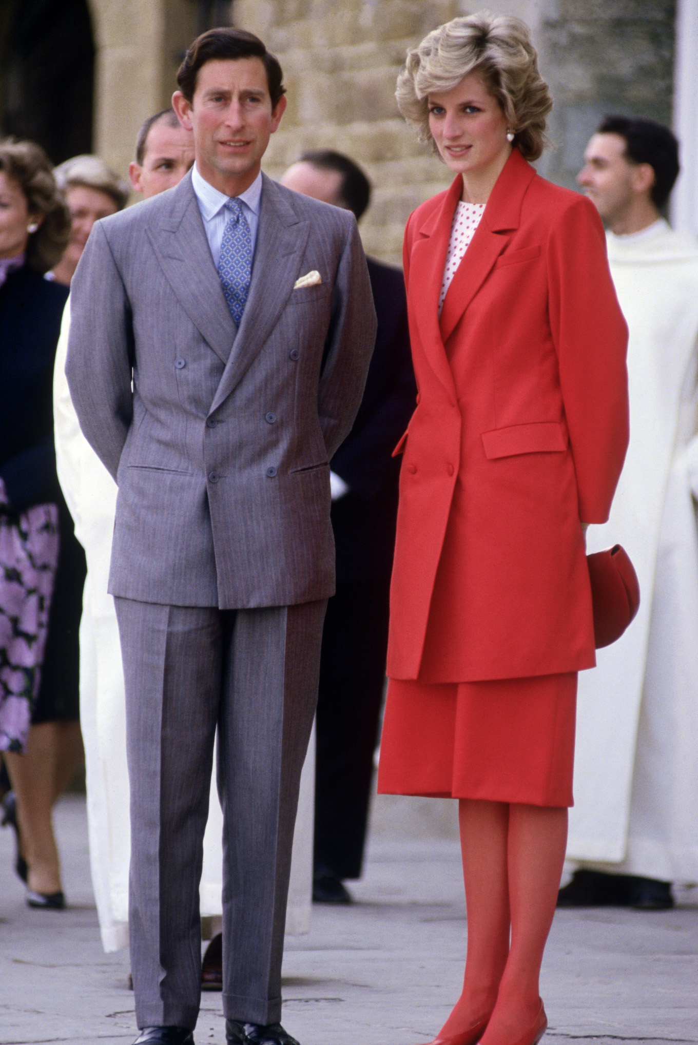Diana Princess of Wales and Prince Charles visit a church in Florence